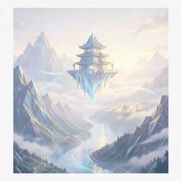 恒山雪 悬空月