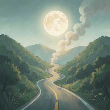 公路画进炊烟里