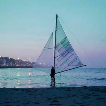 晚风与海