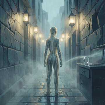雨巷花灯瘦