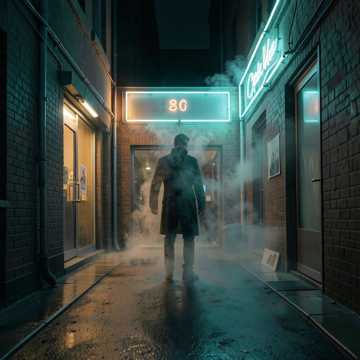 霓虹灯下走失的少年