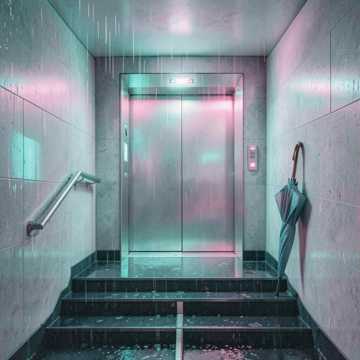 雨落无人电梯