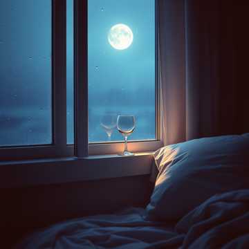 月光摔碎在空杯