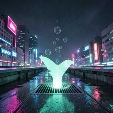 气泡落进人海
