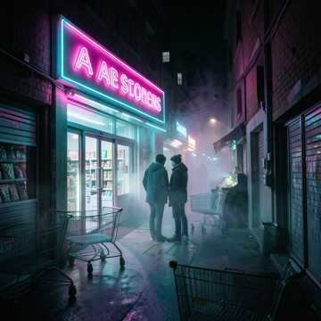 超市吐雾夜