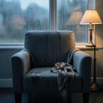 泡过雨的空房间