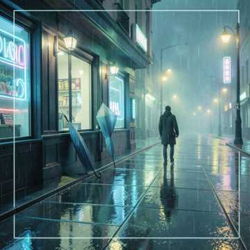 路灯湿了