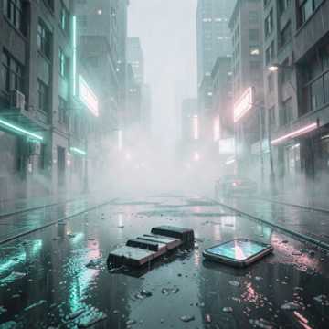 霓虹困在雨声里