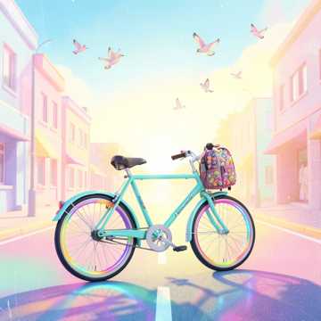 彩虹脚踏车