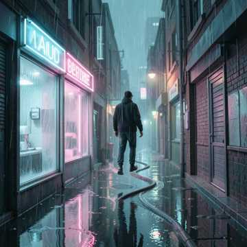 霓虹雨巷