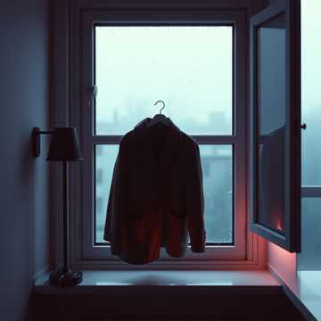 窗台雨痕