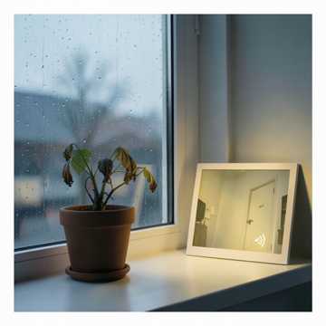 雨丝垂落窗台