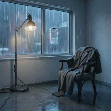 碎了灯的雨天