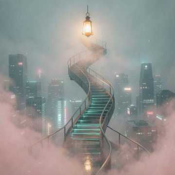 长阶梯与雾城