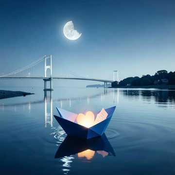 纸船载愿