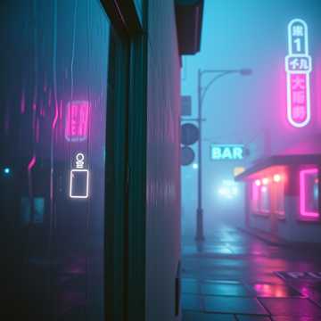 霓虹雨痕