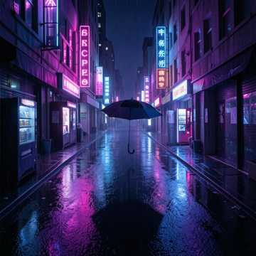 霓虹未眠的街