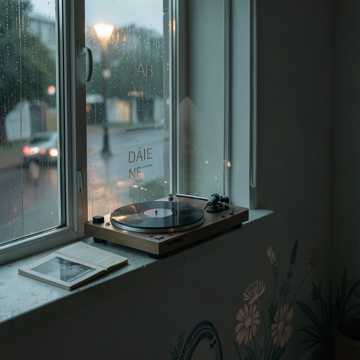 半段琴声等雨停