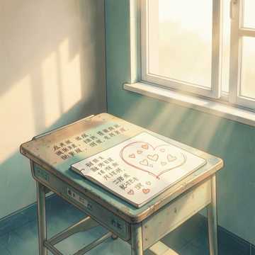 作业本藏心事