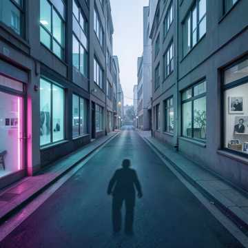 夜灯と影踏み