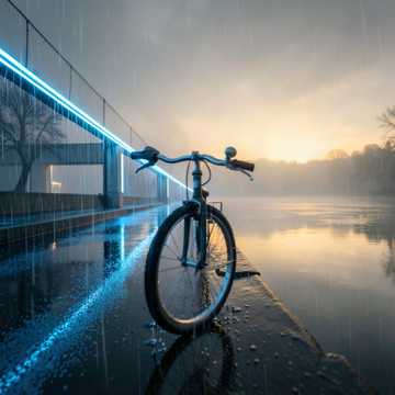 大桥上空的雨瀑