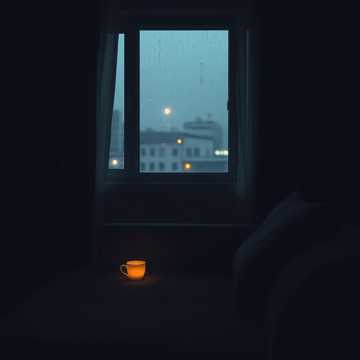 雨滴吻过空杯