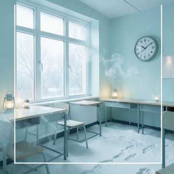 雪脚印里的哈气