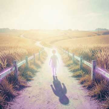Sunlit Footpath Time