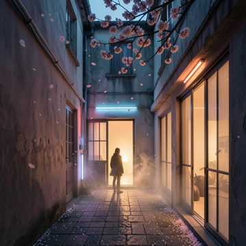 风穿过旧庭院