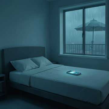 熄灯后的雨声