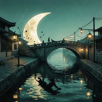 桥灯衔纸