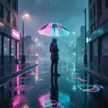 霓虹雨丝