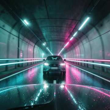 绿灯滑过