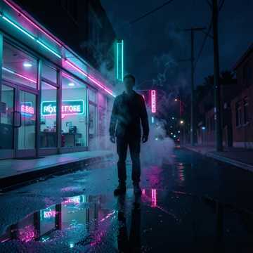 霓虹背面的影子