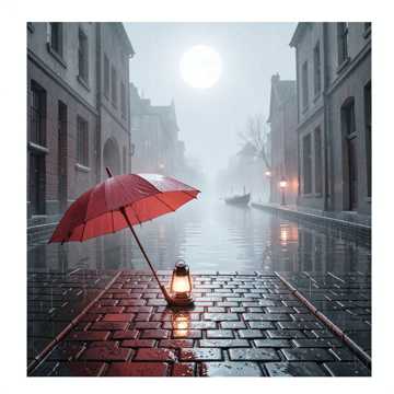 烟雨收红伞
