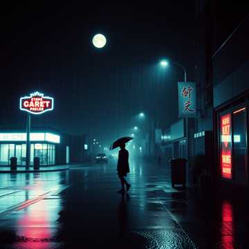 雨落发梢
