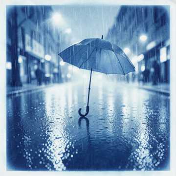 困在雨里的人海