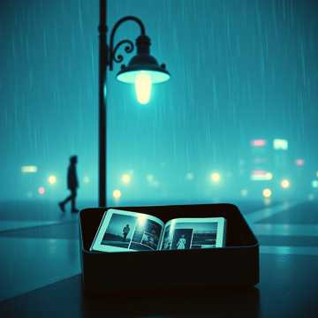 雨夜街灯