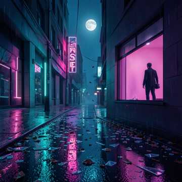 霓虹未眠的街