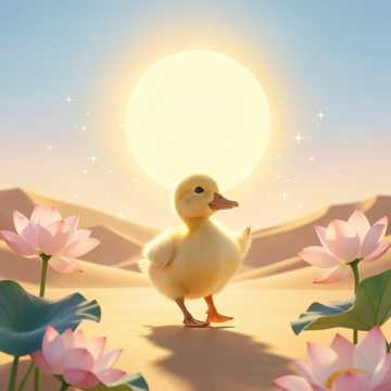 开心的小萌鸭