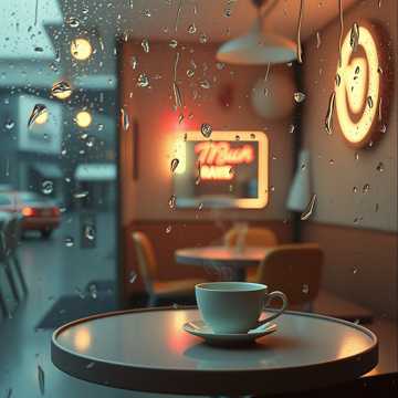 玻璃上的雨痕