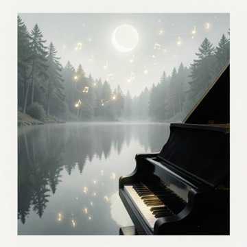 钢琴上散步的音符
