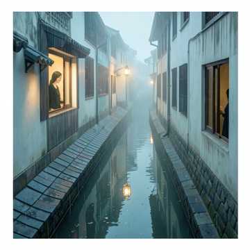 水巷轻舟