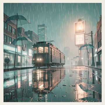 雨季的灯牌
