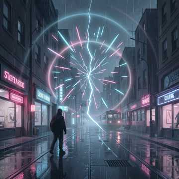 霓虹碎在街角