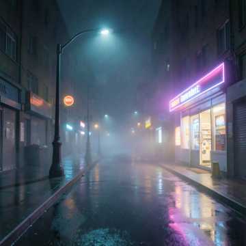 路灯拉瘦影子