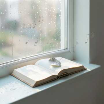 打开夹着雨晴的书