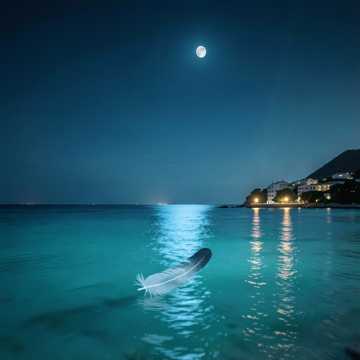 夜里港湾