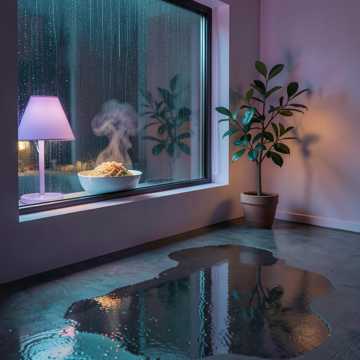 雨帘敲窗