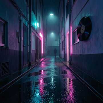 霓虹雨巷